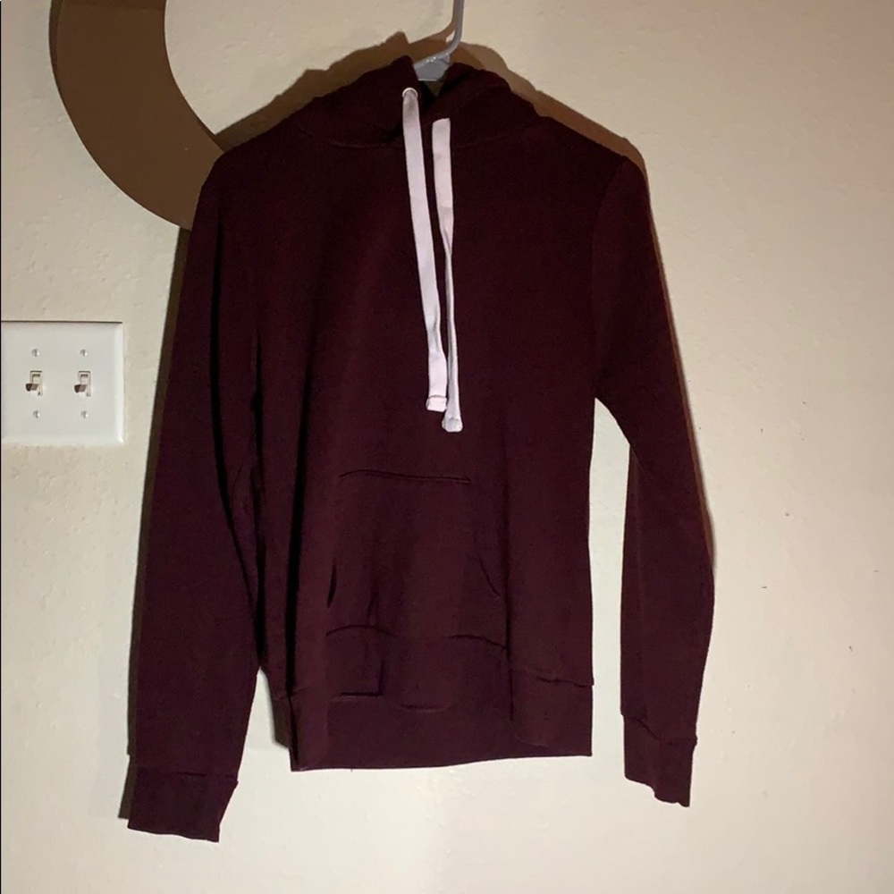 s maroon hoodie